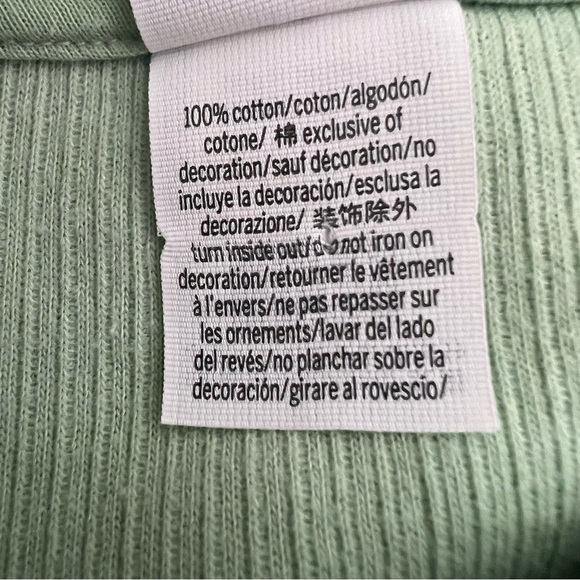 Pink Victoria’s Secret Women’s Pullover Waffle Sweatshirt Sz Medium Color Green - Picture 6 of 9